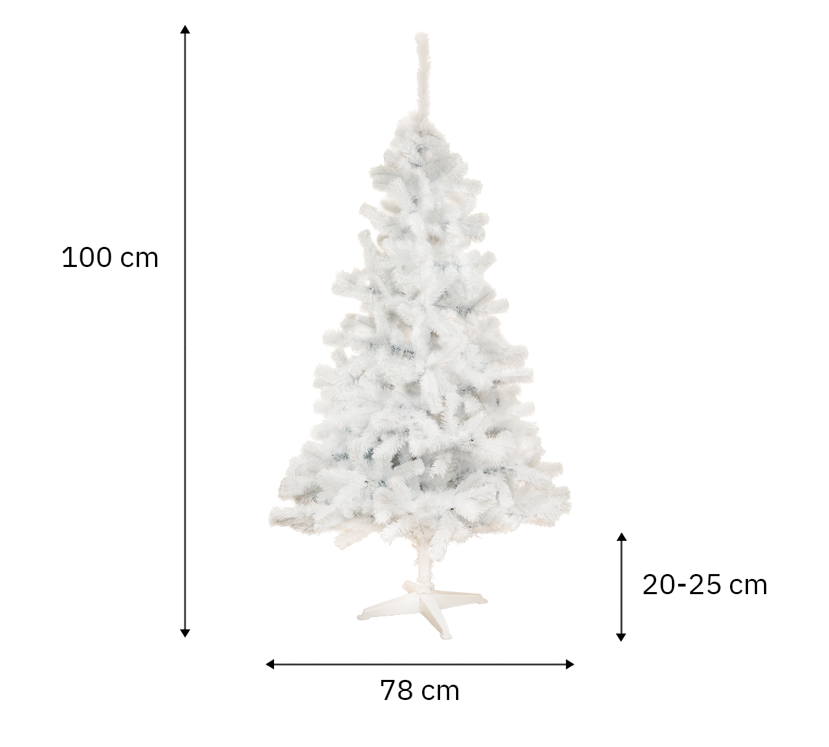 Biely vianočný stromček Jedľa 100cm Classic